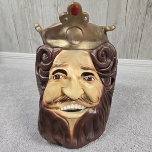 Rare 2007 Rubie’s Costumes Rubber Burger King Mask w/Crown Halloween Costume